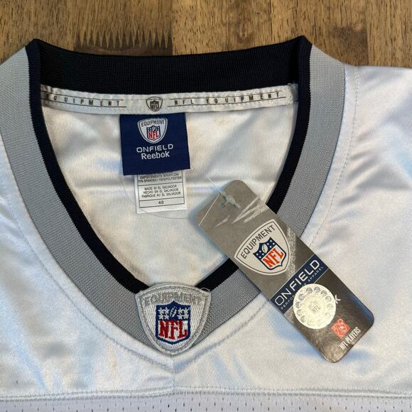 NFL New England Patriots 81 Moss Reebook Onfield Equipment Jersey White Size 48 - Picture 3 of 13